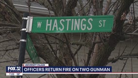 Officers returned fire on two gunman