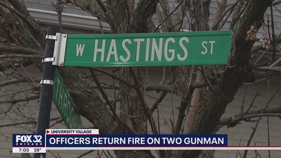 Officers returned fire on two gunman