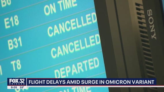 Hundreds of flights delayed amid surge in Omicron variant