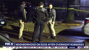 Two men shot in armed robberies blocks apart in Lake View East