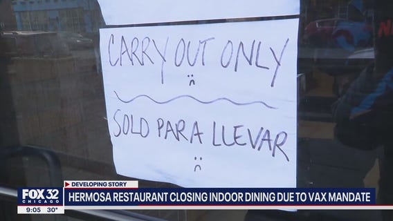 Hermosa restaurant forced to close indoor dining due to Chicago's new vaccine mandate