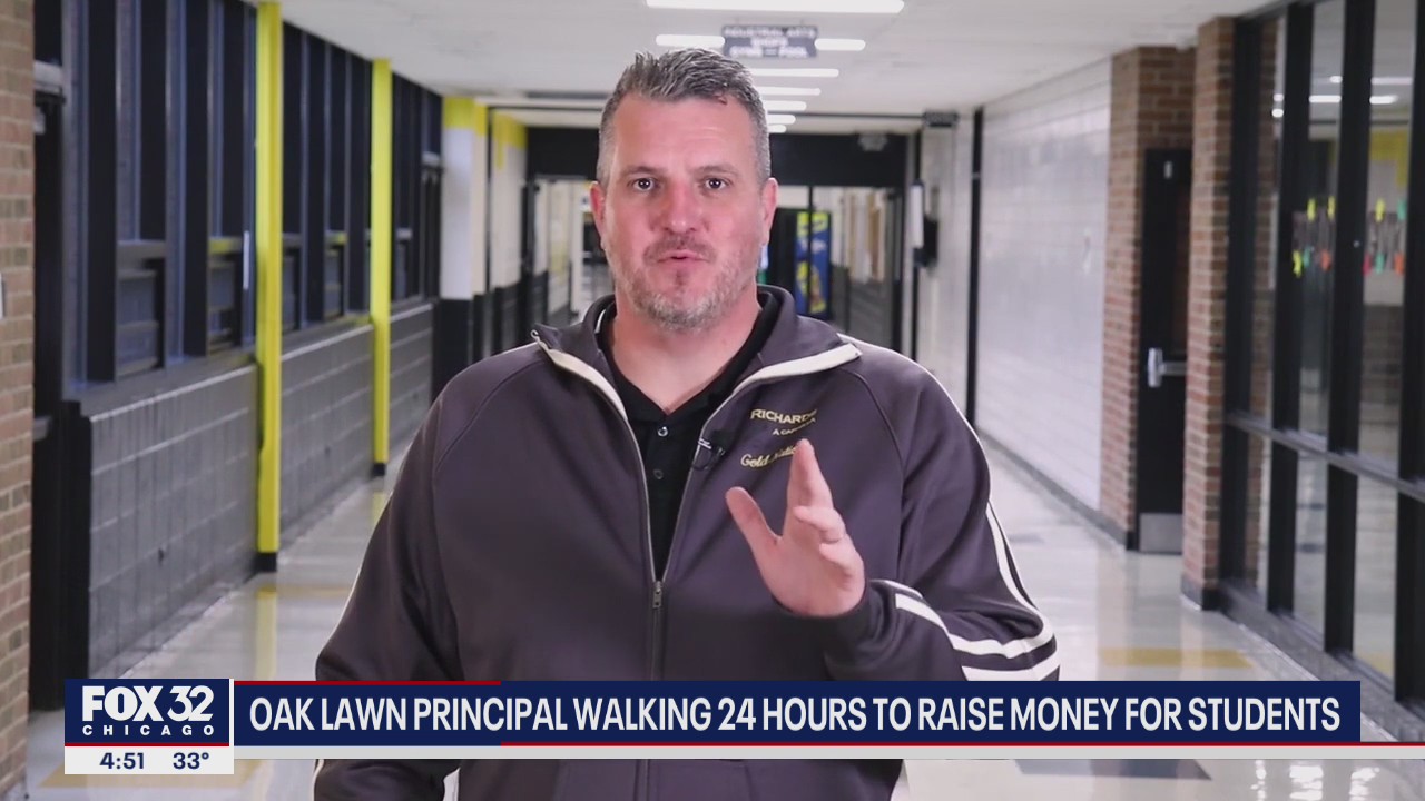 Oak Lawn principal walking 24 hours to raise money for students