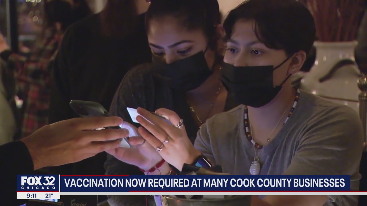 Cook County vaccination requirement: Proof of vaccine now required at many Cook County businesses