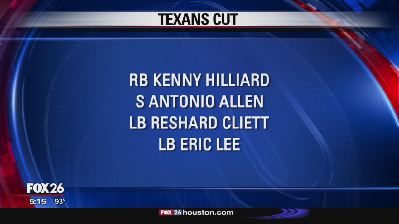 Texans roster reduced to 53 players