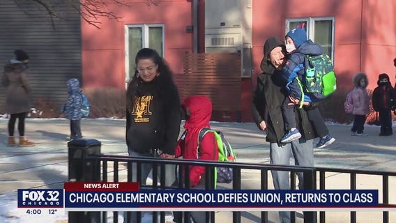 Chicago elementary school defies union, returns to class