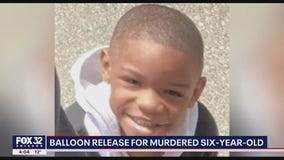 Family releases balloons for murdered 6-year-old Damari Perry