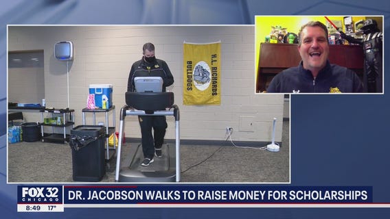 Richards High School principal walks 24 hours to raise money for student scholarships