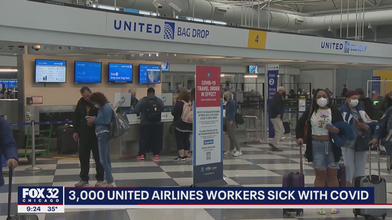 Thousands of United workers sick with COVID, flights canceled