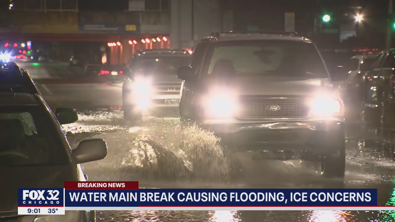 Water main break in Chatham causing flooding, ice concerns