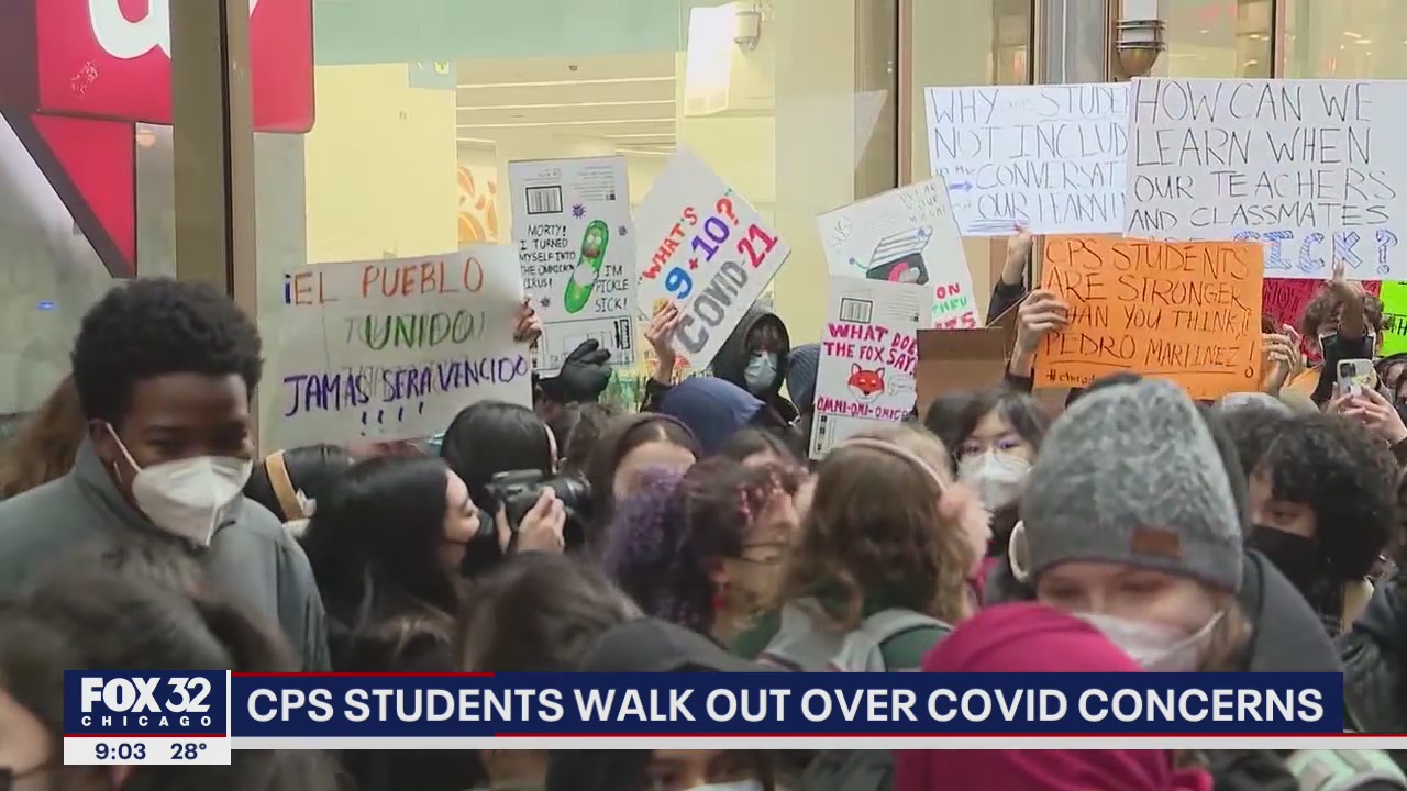 CPS students walk out of school over COVID concerns