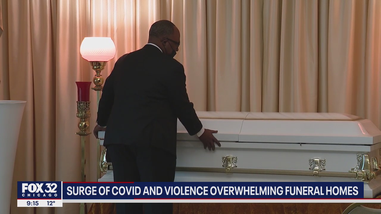 Surge of COVID, violence overwhelming Chicago area funeral homes