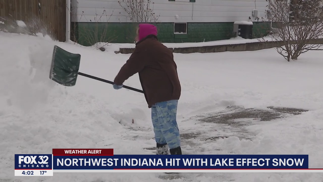 NW Indiana hit with lake effect snow as bitter cold settles in on Chicago