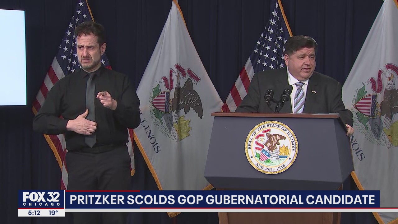 Pritzker scolds newly announced Republican candidate for declining to appear in public