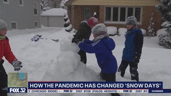 Some Chicago area children enjoy a snow day while others learn remote