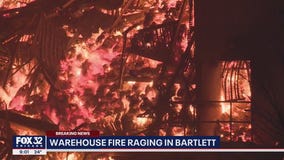 Bartlett fire: Crews battle raging warehouse fire in northwest suburb