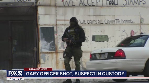 Gary police officer shot, suspect in custody