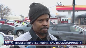 Massive fire destroys restaurant and truck stop in Gary