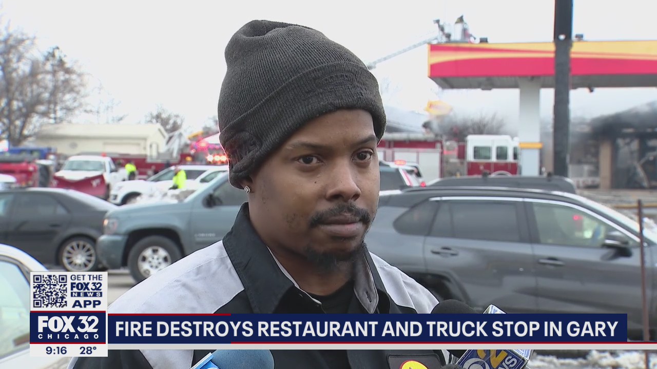 Massive fire destroys restaurant and truck stop in Gary