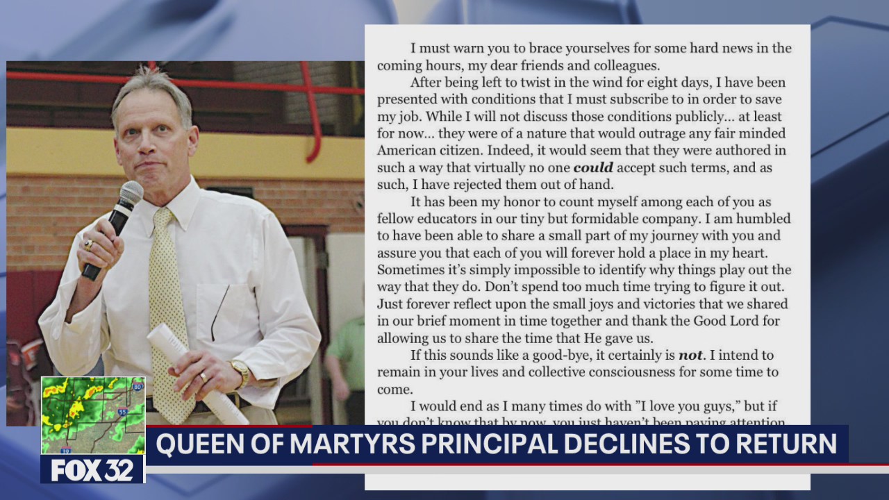 Queen of Martyrs principal declines to return after deciding to let school go mask-optional