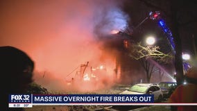 Fire rages at brewery, apartment building in Albany Park