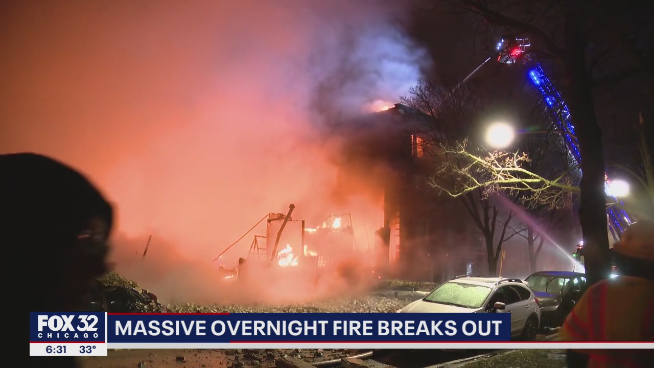 Fire rages at brewery, apartment building in Albany Park