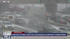 Winter storm creates dangerous driving conditions across Chicagoland area