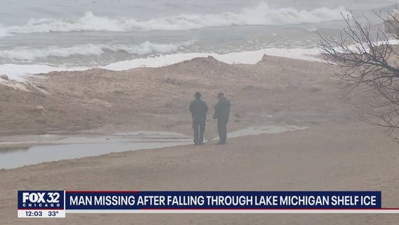 Search for man who fell through Lake Michigan ice continues Tuesday