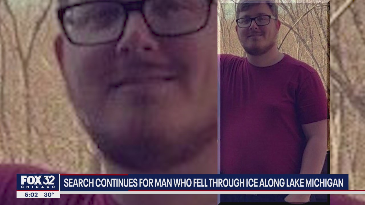 Bryce Dunfee search: Rescue crews work to find missing Indiana man who fell through Lake Michigan ice