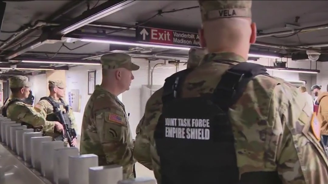 National Guard patrolling NYC subway stations