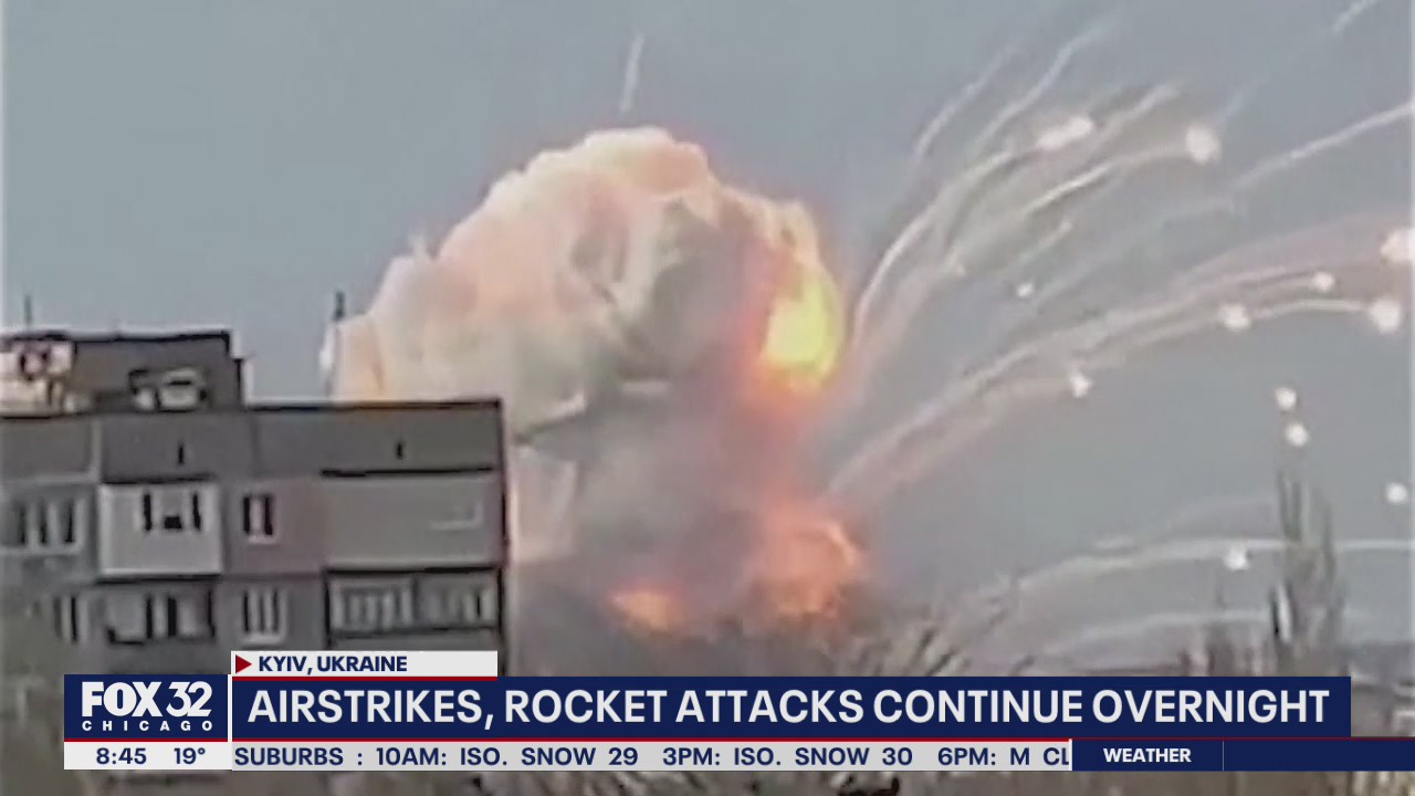 Russia continues airstrikes, rocket attacks on Ukraine overnight