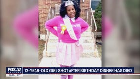 Chicago girl, 12, dies days after being shot on her way home from her birthday dinner