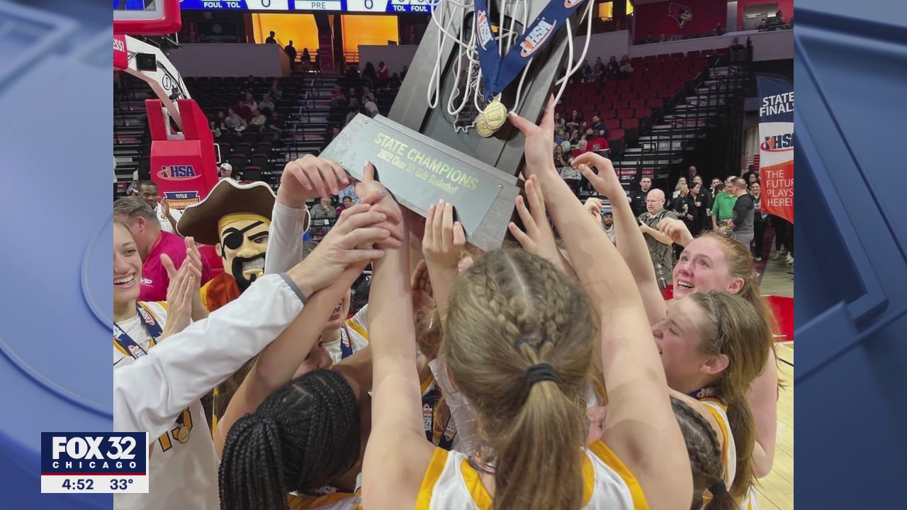 Carmel Catholic Girls Varsity Basketball win state championship