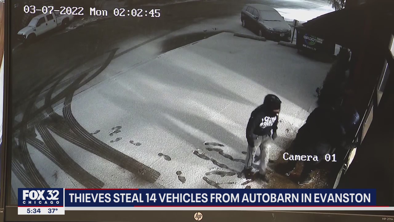 Thieves steal 14 vehicles from The Autobarn in Evanston