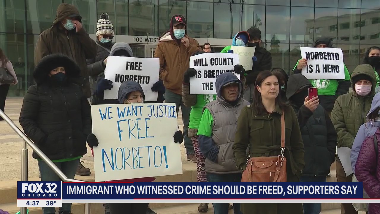 Immigrant who witnessed crime should be freed, supporters say