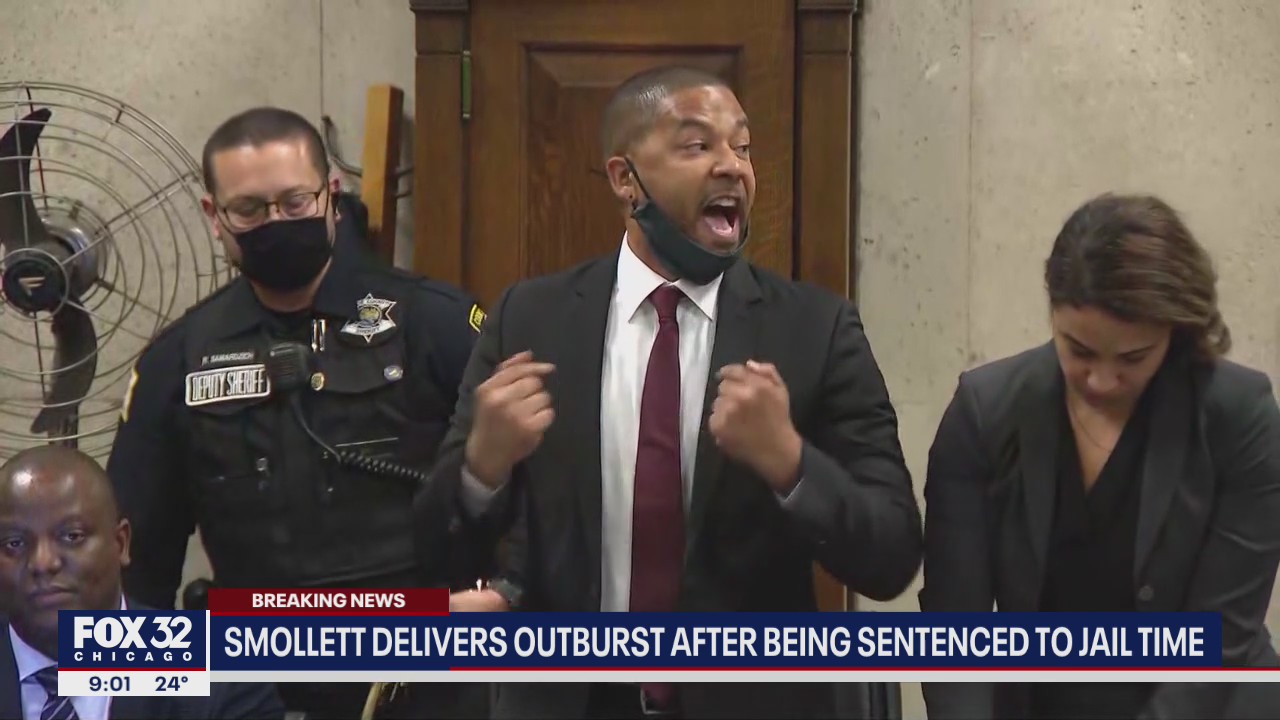 Jussie Smollett delivers outburst after getting jail time for hate crime hoax