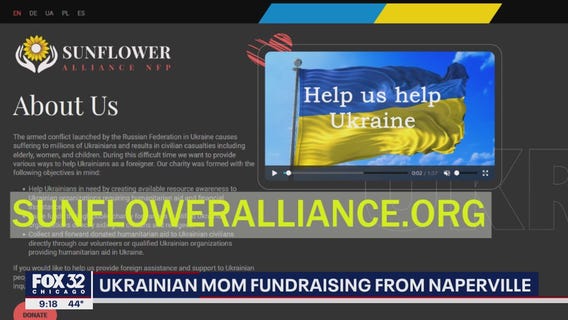 Ukrainian mom fundraising from Naperville