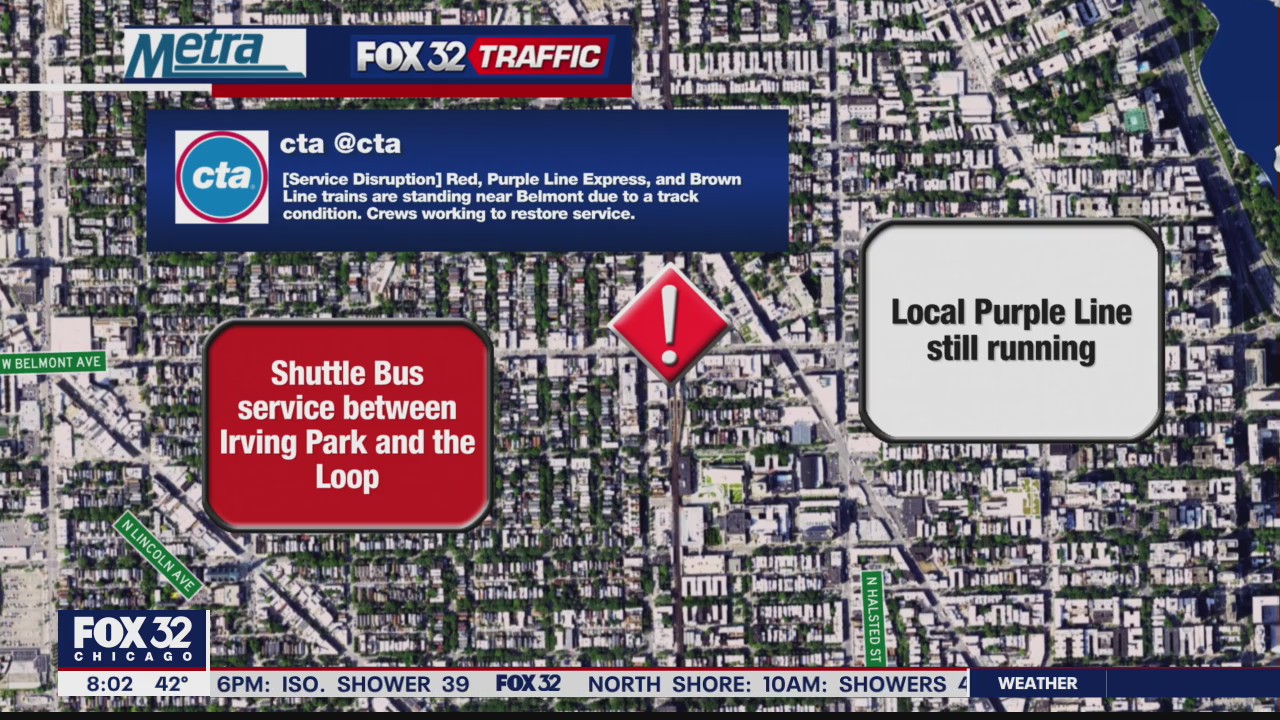 Power outage suspends Red, Purple and Brown line service on Chicago's North Side