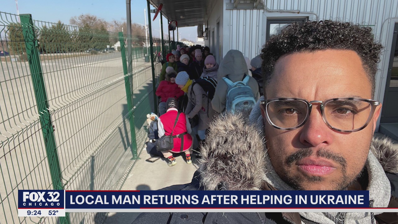Michigan man lands in Chicago after traveling to help Ukrainian refugees