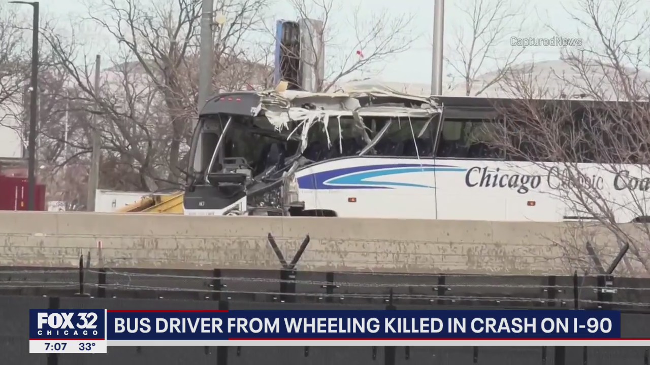 Bus driver killed in Interstate 90 crash near Elk Grove Village