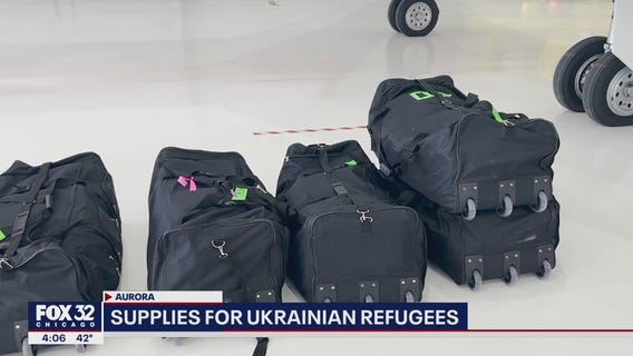 Supplies for Ukrainian refugees heading from Chicago area to Poland