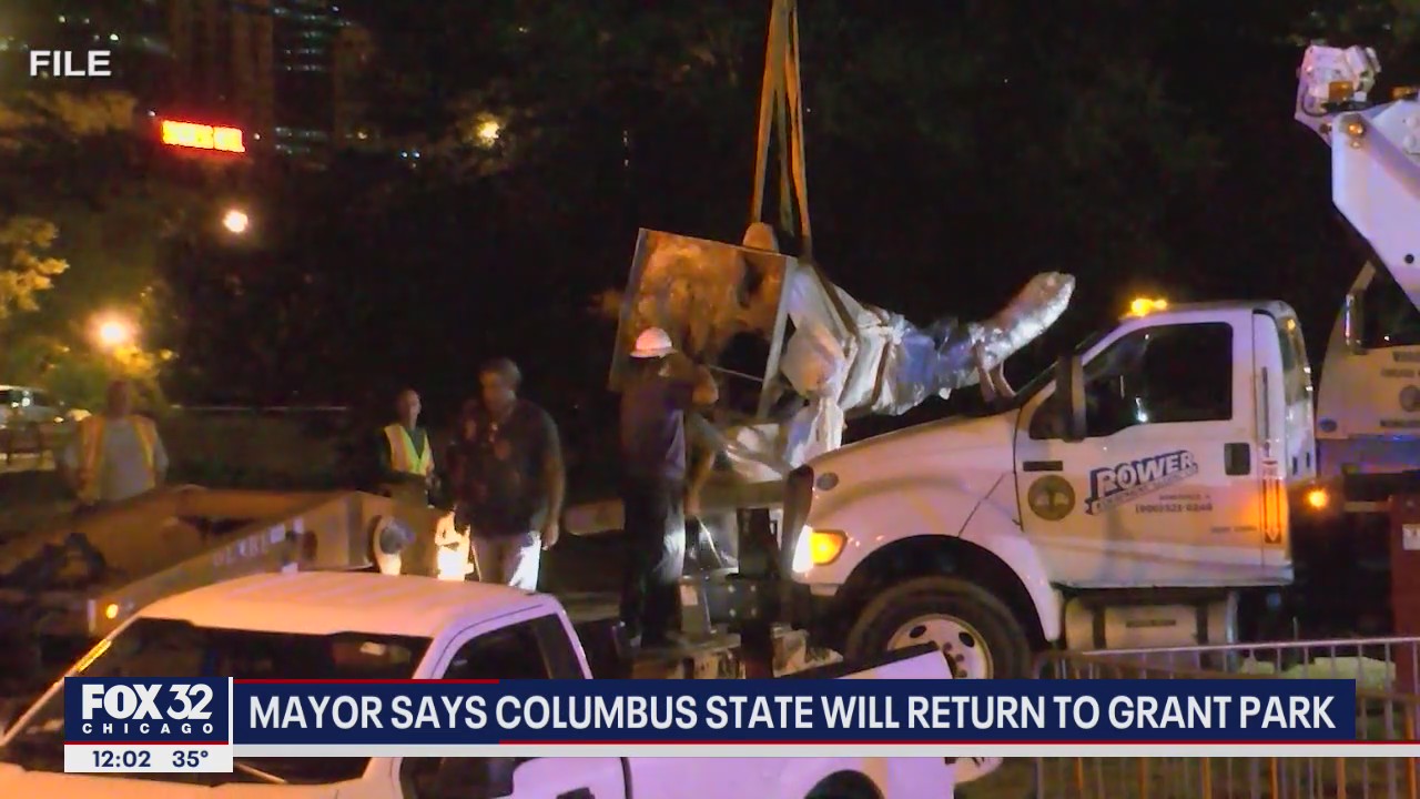Lightfoot says she expects Christopher Columbus statue to return to Grant Park