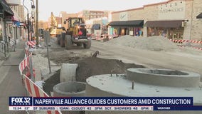 Business continues in downtown Naperville even as major renovations get underway
