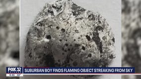 Suburban boy sees flaming object fly past home