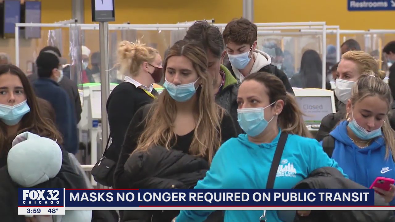Masks no longer required on Illinois public transit
