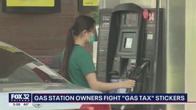 Illinois gas station owners fighting 'gas tax' stickers