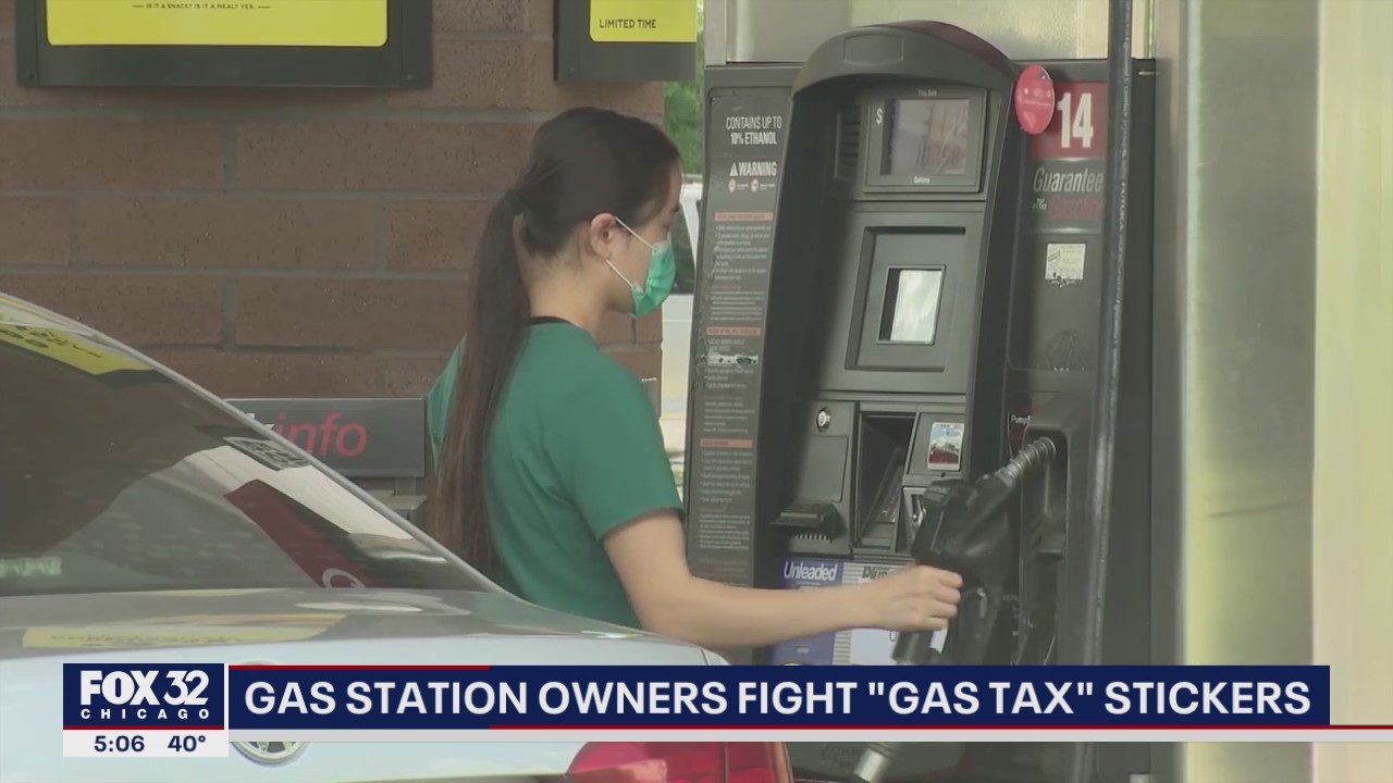 Illinois gas station owners fighting 'gas tax' stickers