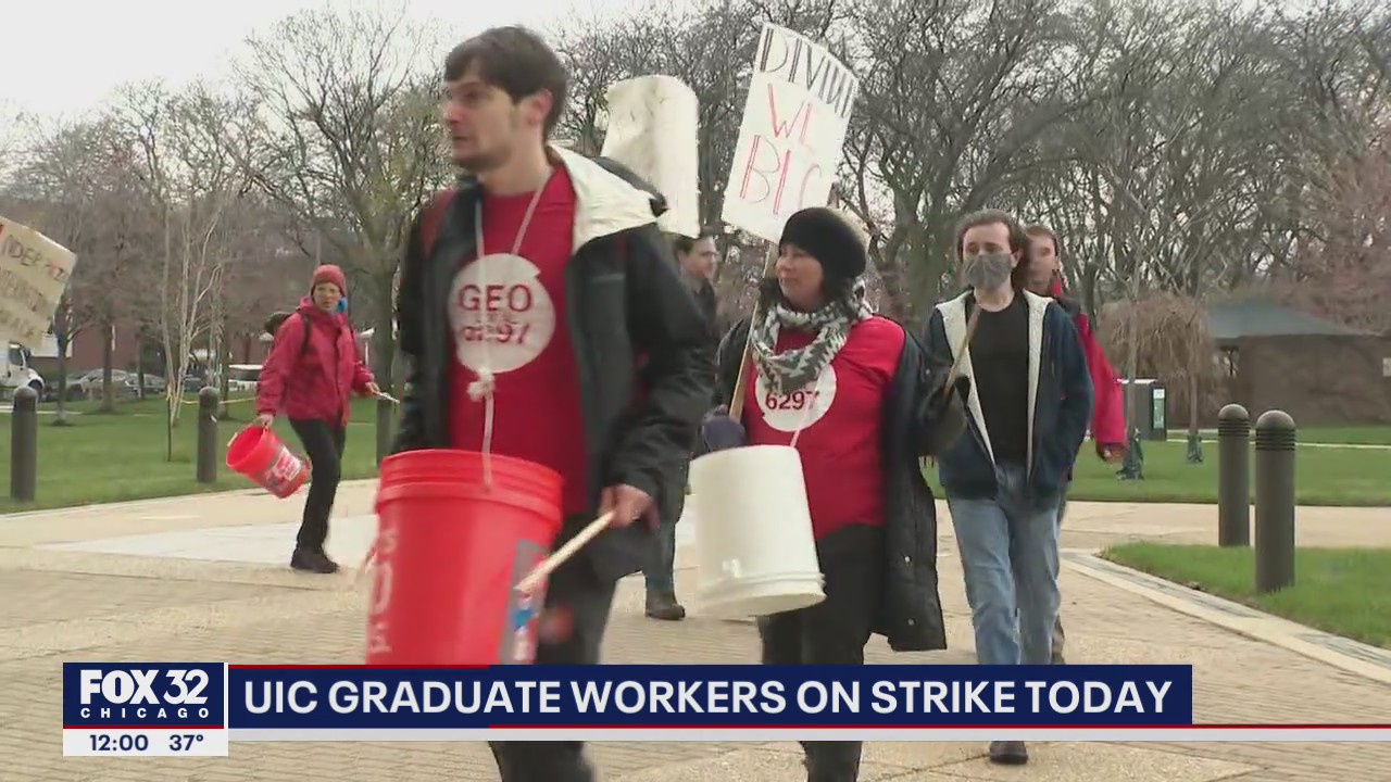 Over 1,500 workers go on strike at UIC, walking off two weeks before finals
