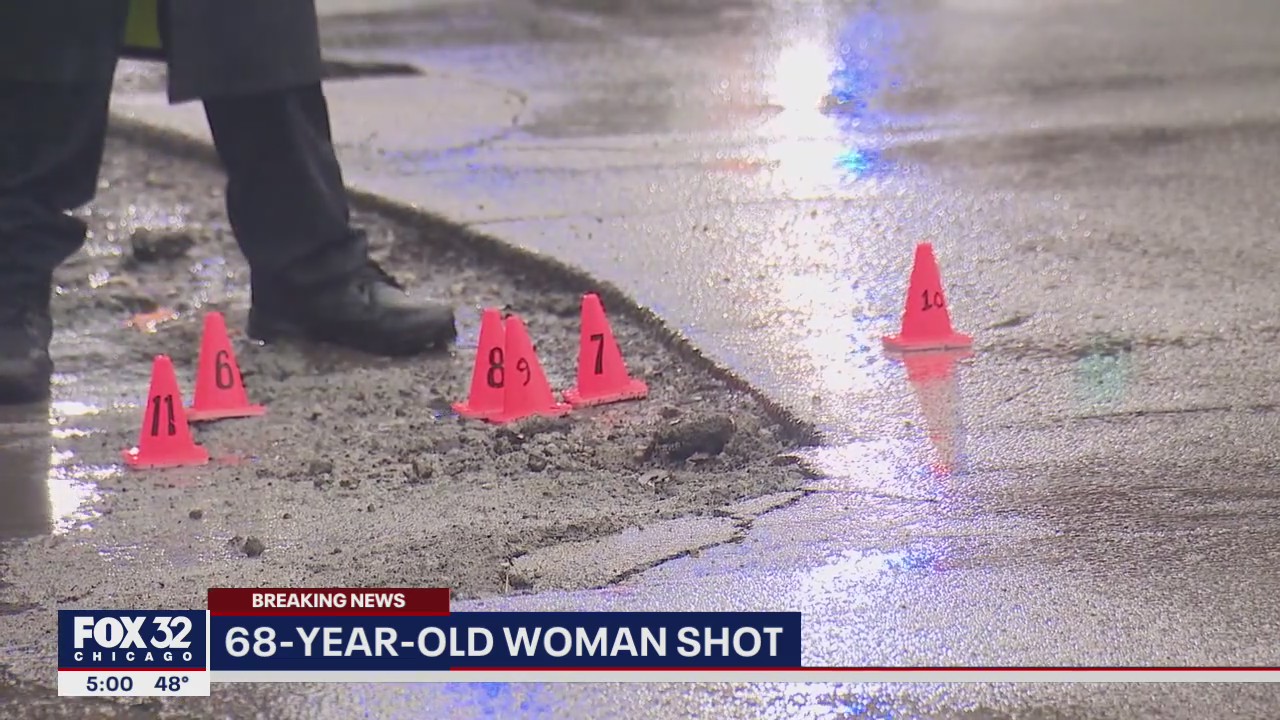 68-year-old Chicago woman shot when caught in crossfire