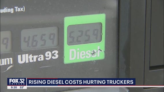 Rising diesel costs hurting Illinois truckers