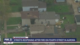 Streets reopening after Aurora house fire